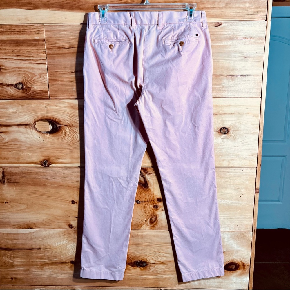 Tommy Hilfiger Men's Peachy-Pink 100% Cotton Chinos 32x32 Preppy Coastal - Picture 8 of 8
